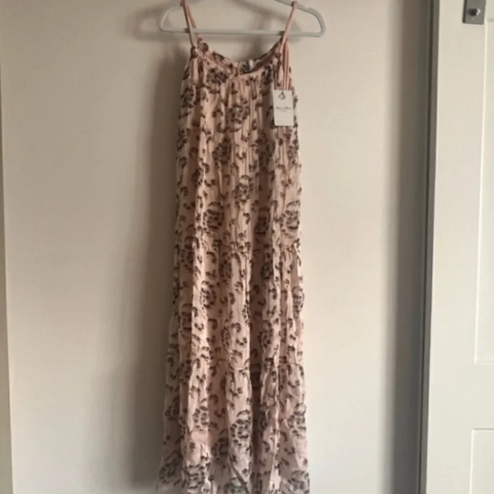 Elena Baldi silk blend tiered maxi dress retail $128 - Picture 4 of 7